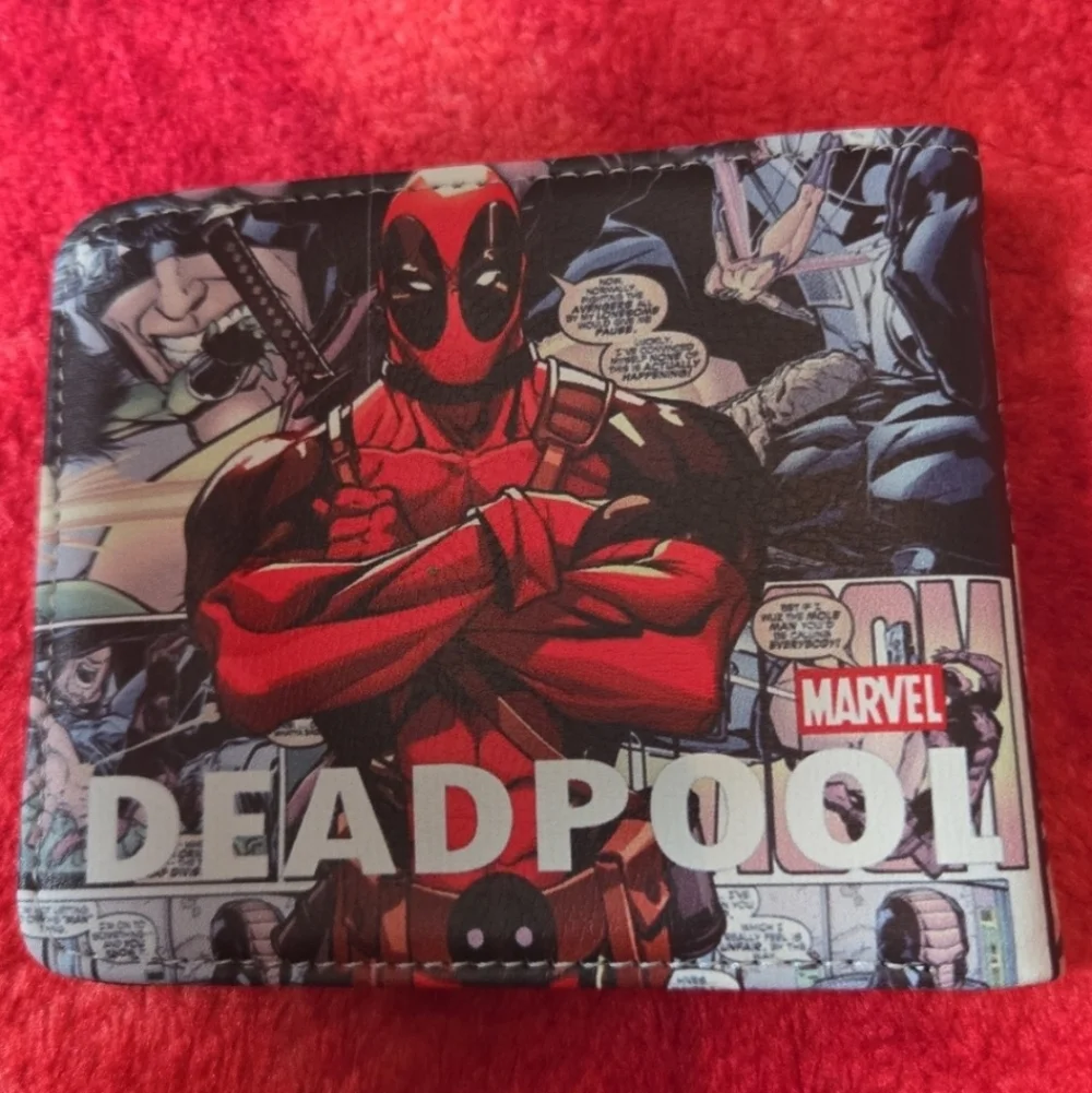 New Deadpool marvel comic anime manga leather wallet